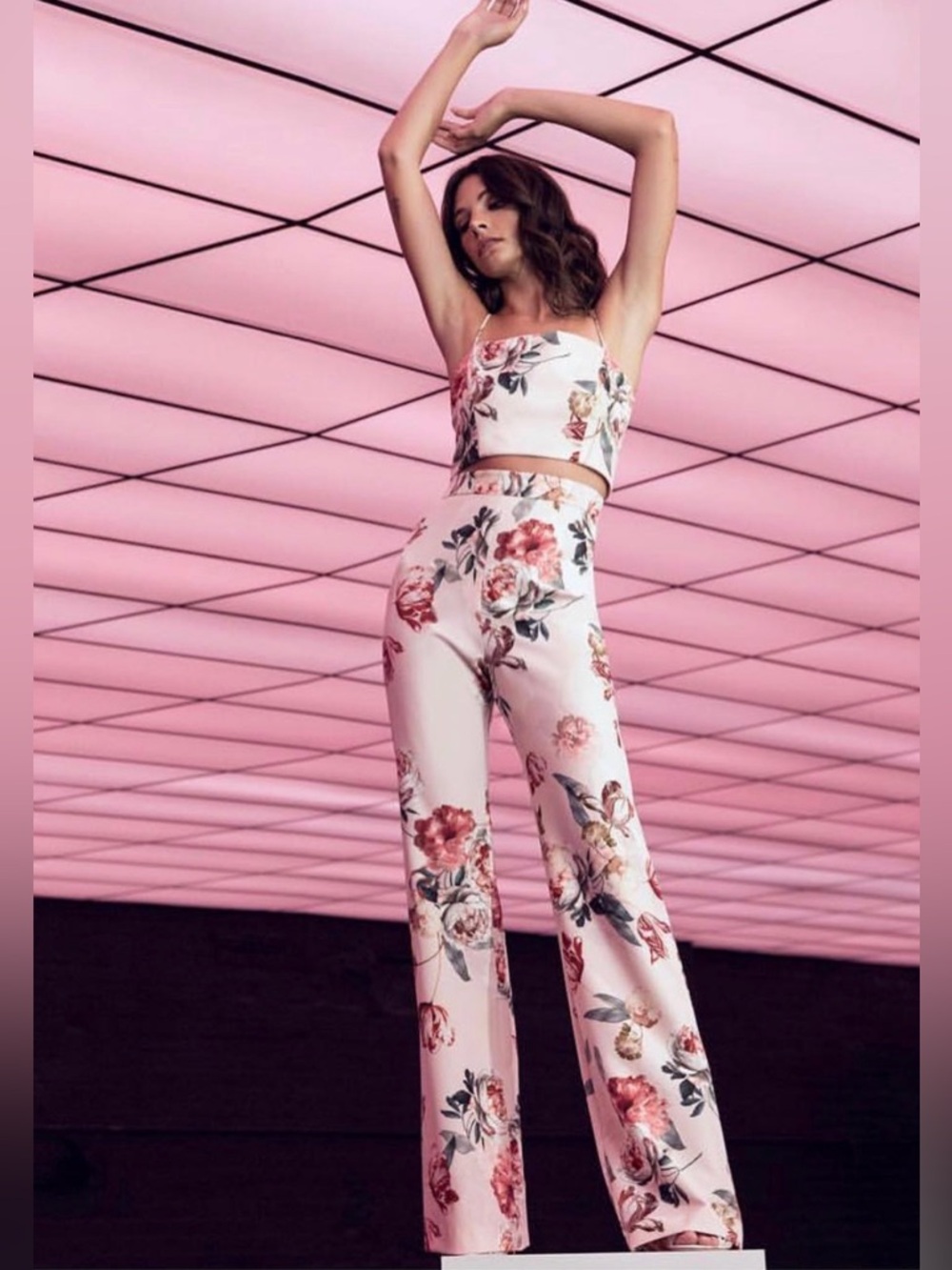 Black Halo Floral Two Piece Set